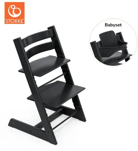 Tripp Trapp Højstol inkl. Babysæt - Black